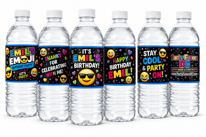 Emoji Inspired Water Bottle Labels
