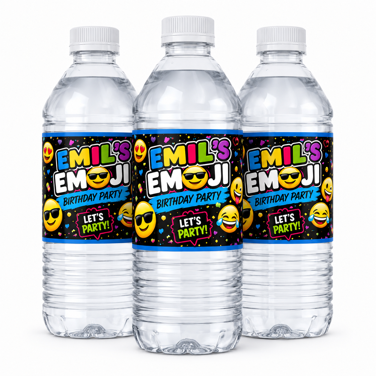 Emoji Inspired Water Bottle Labels