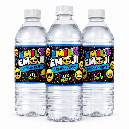 Emoji Inspired Water Bottle Labels